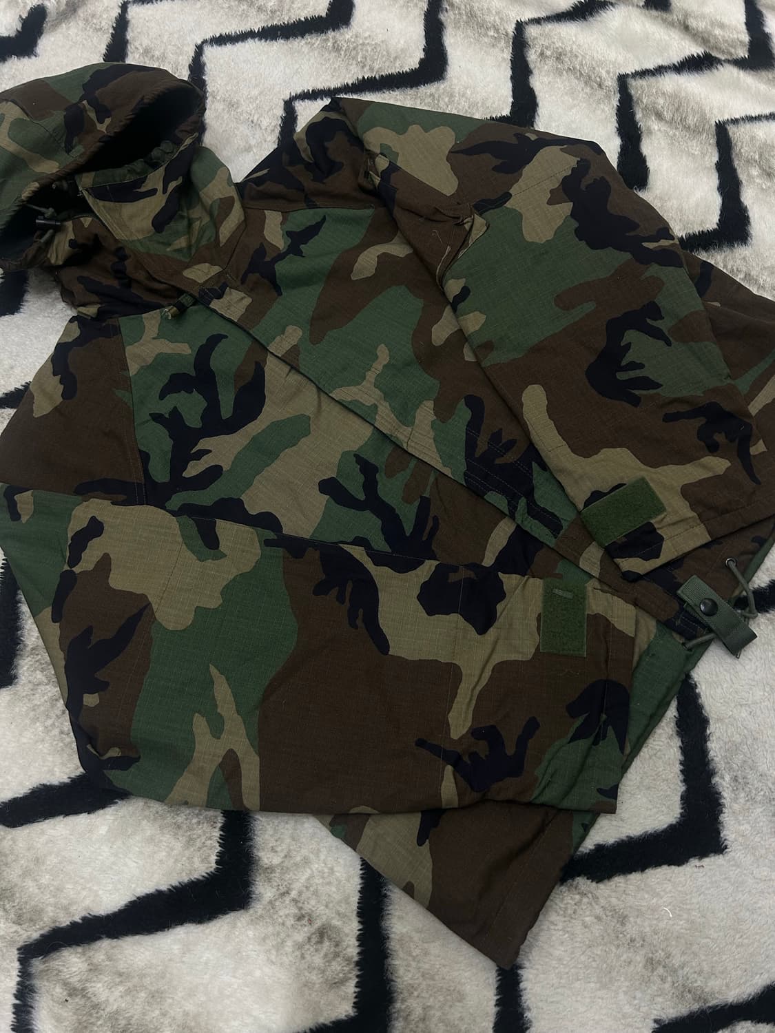 [실측XL]U.S Army 케미칼 립스탑 우드랜드 후드자켓 상품이미지3