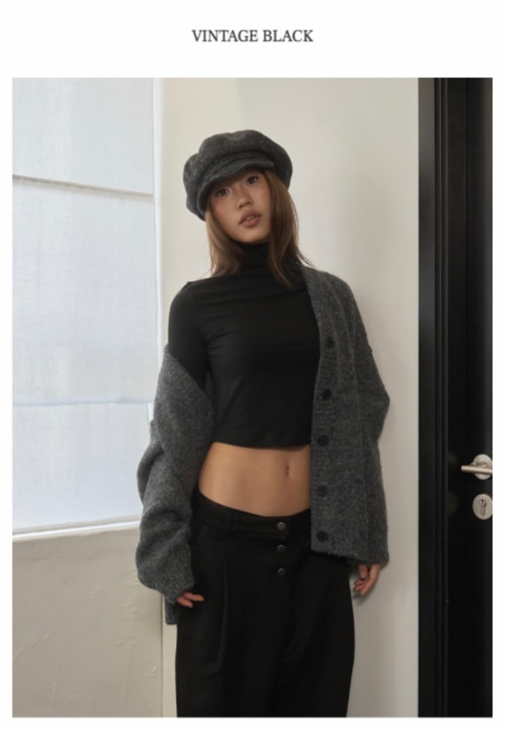 [toh]Foam blacket cardigan vintage black 상품이미지1