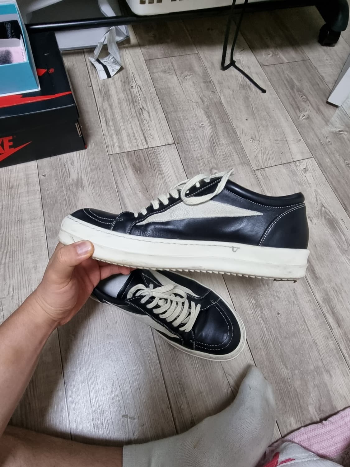 [42.5]릭오웬스 반스 로우 블랙밀크 상품이미지5