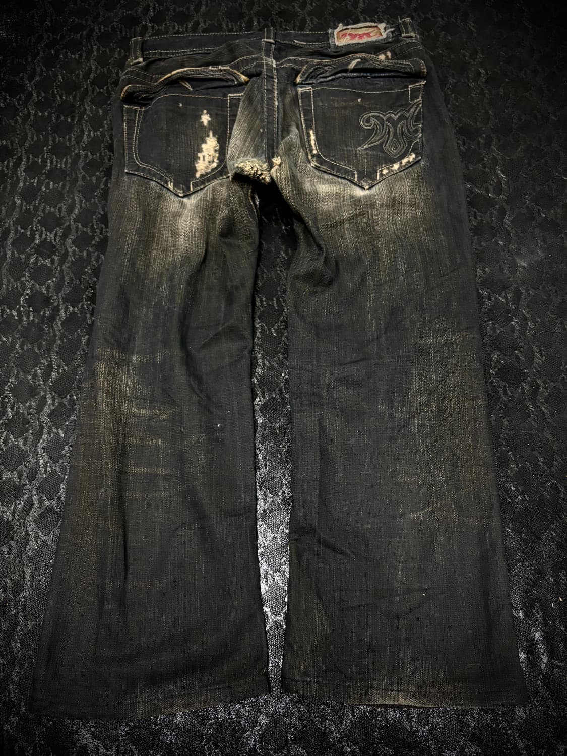 “Vintage” Grunge Washed Black Pants 상품이미지9