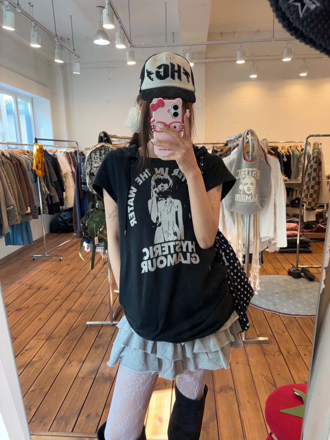 히스테릭글래머 반팔 후드 원피스 상품이미지3