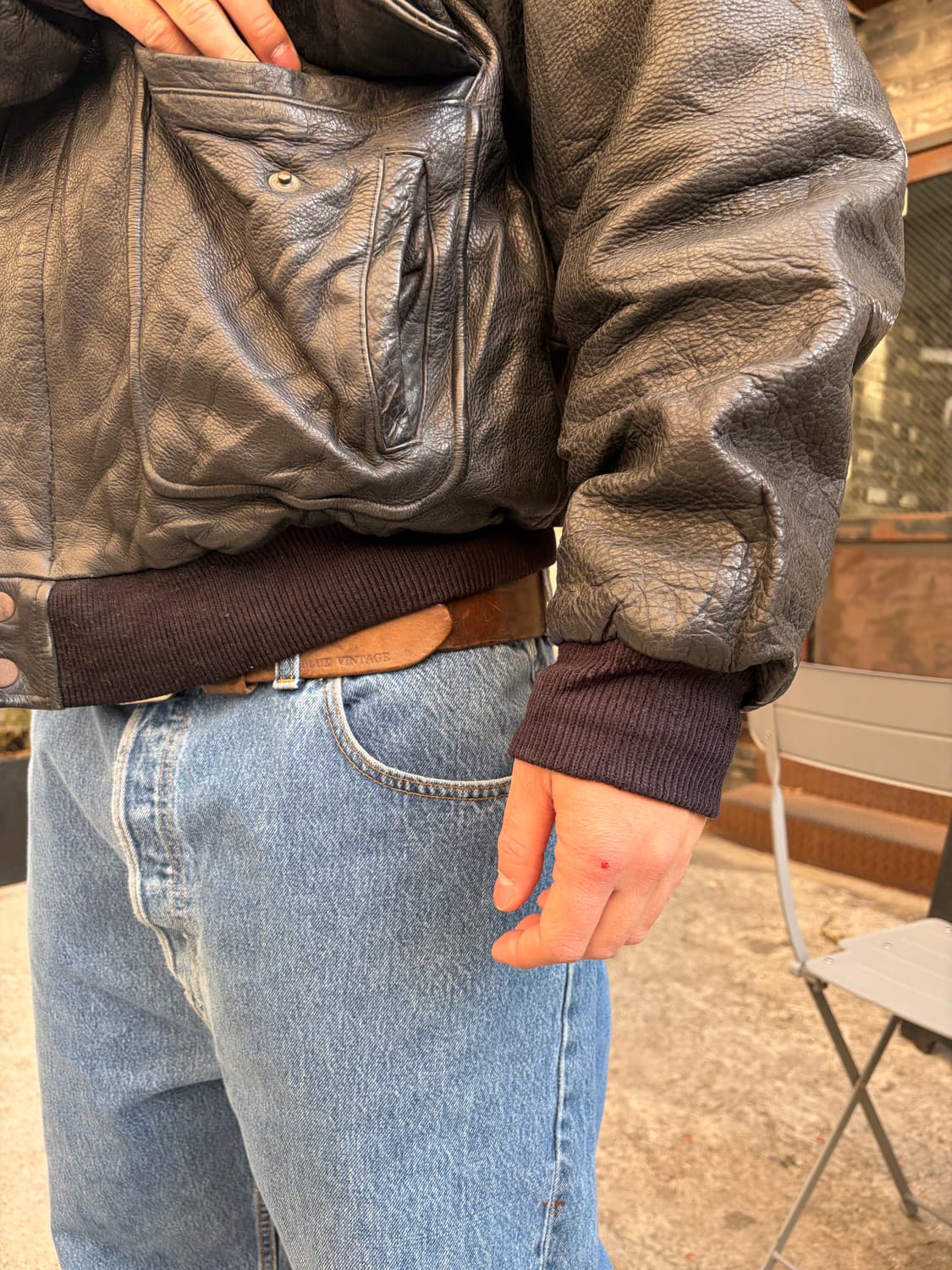 80’s Japanese cow-leather A-2 bomber 상품이미지8