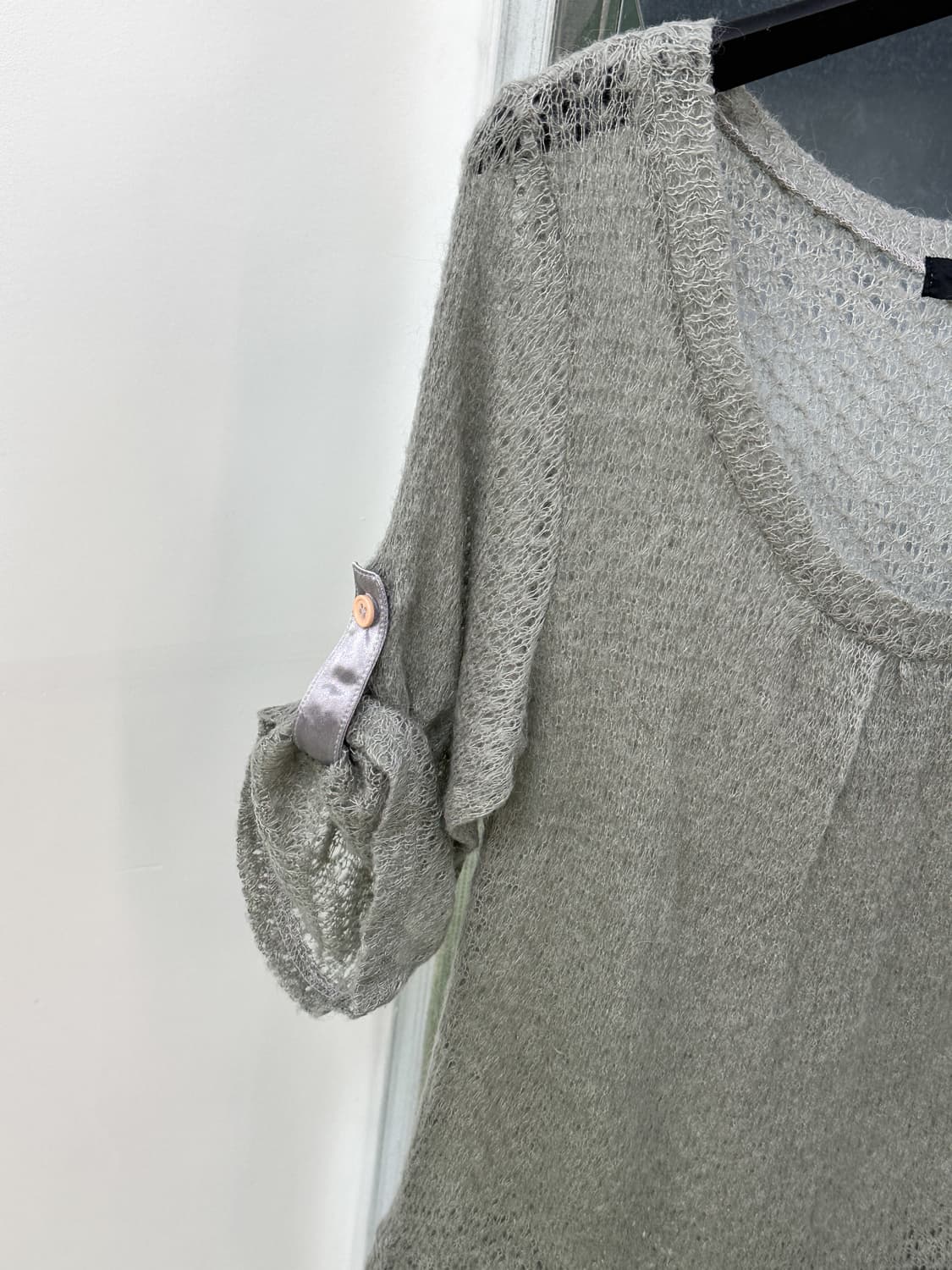 gray mohair u neck knit 상품이미지2