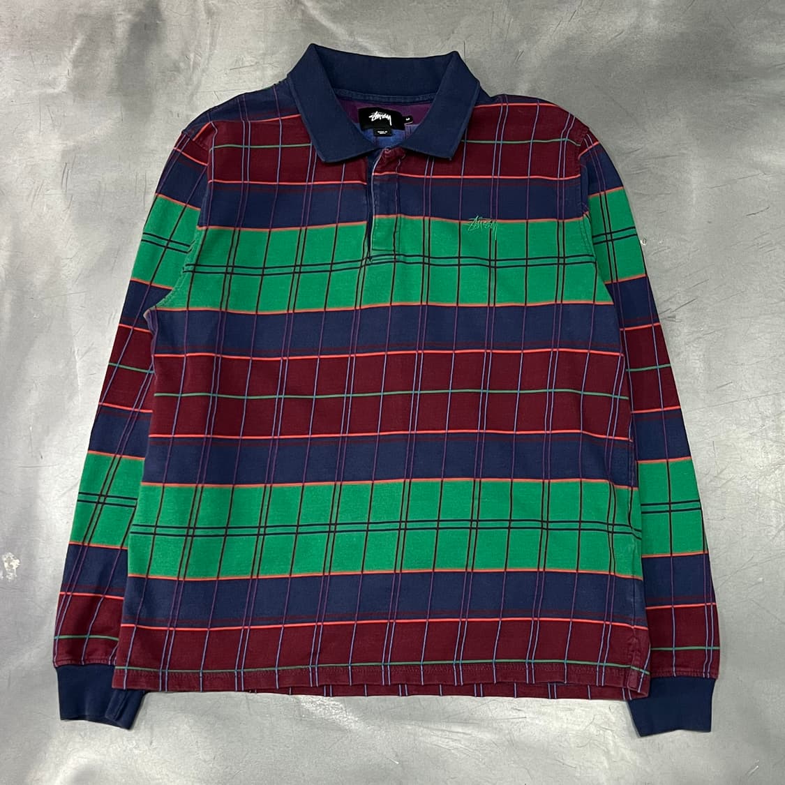  스투시 체크 럭비 티셔츠 y15020 상품이미지1