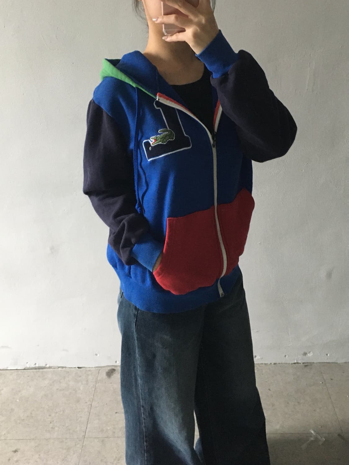 라코스테 배색 후드집업 상품이미지2