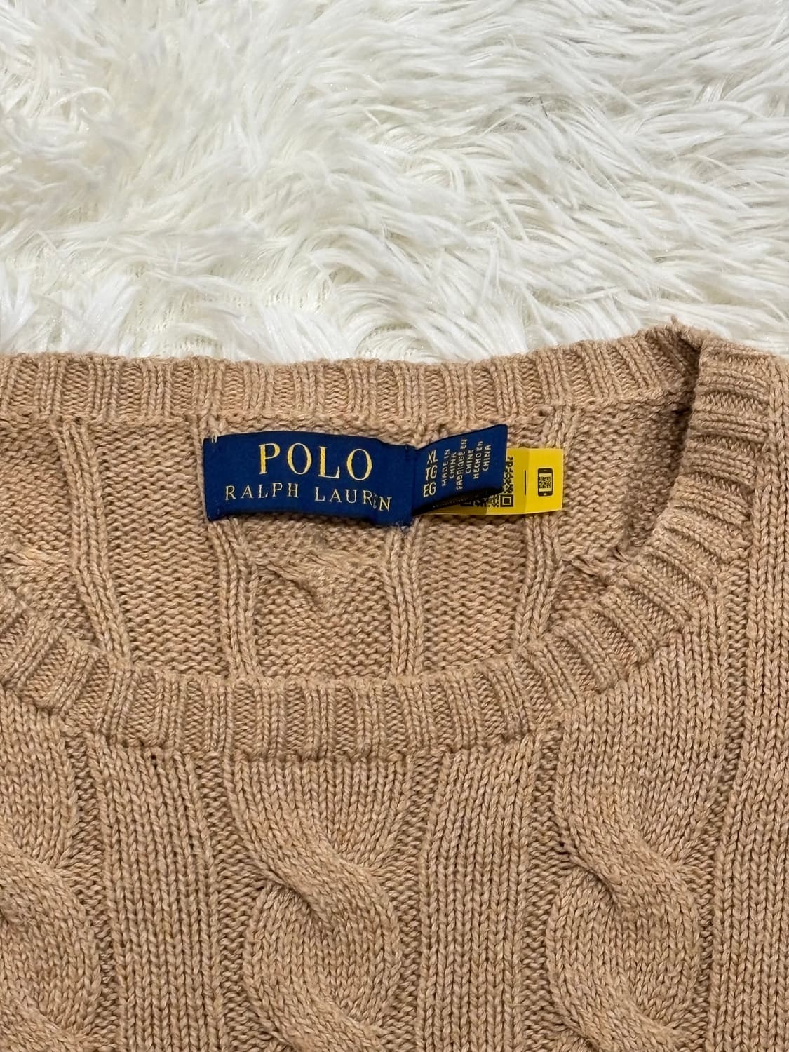 폴로랄프로렌 qr 네이비포니 베이지 케이블 니트 상품이미지6