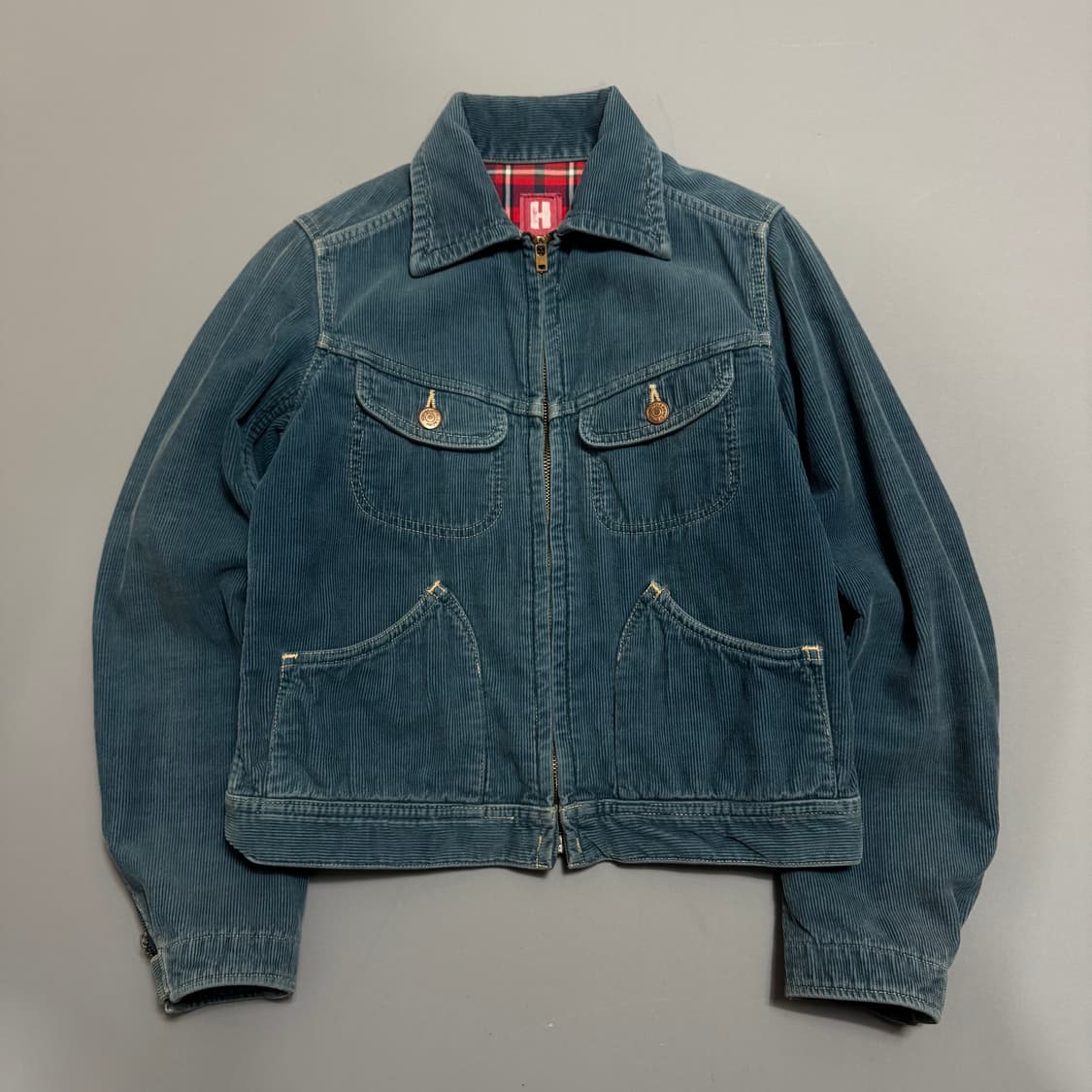 히스테릭글래머 블루컬러 자수 로고 코튼 코듀로이 블루종 자켓 상품이미지9