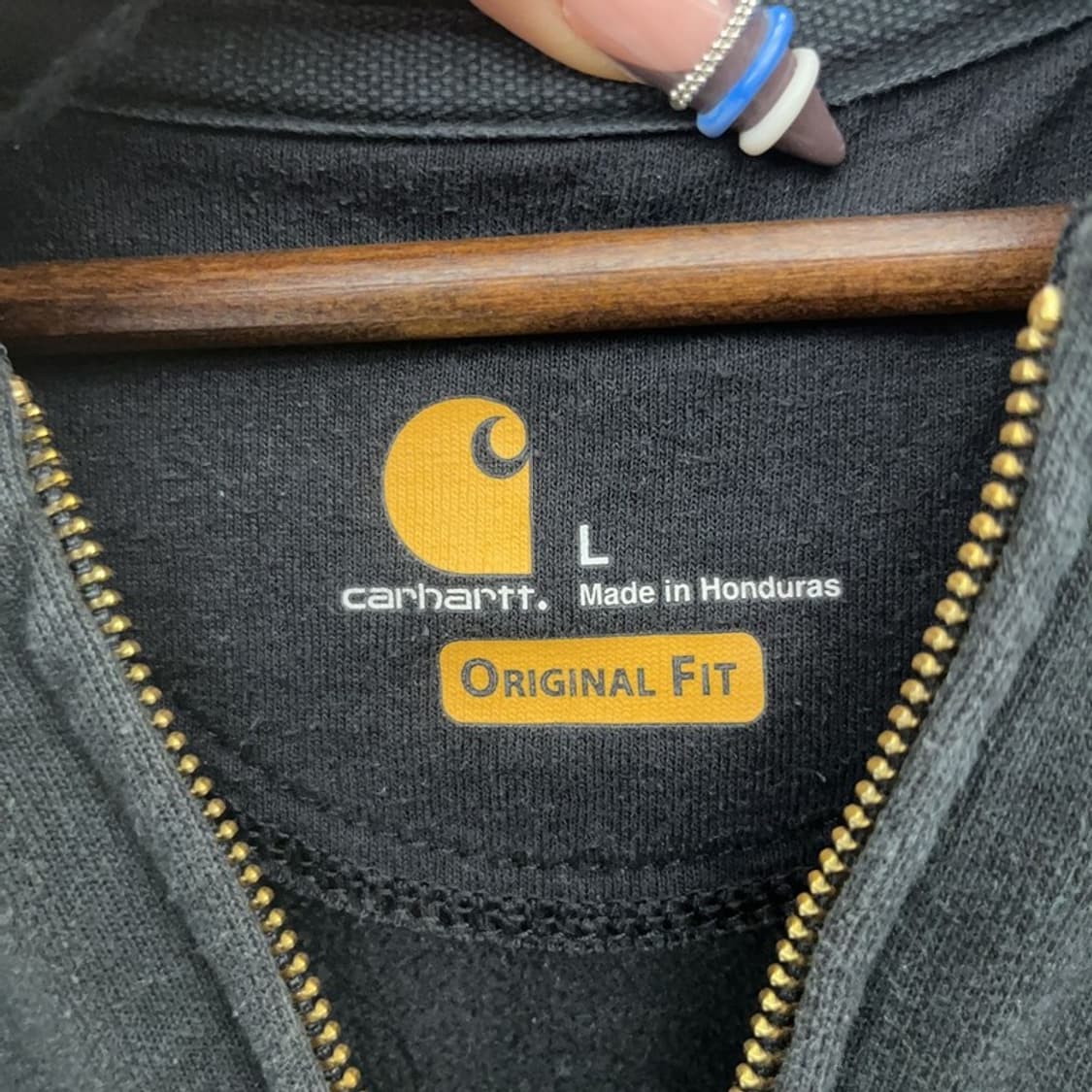 칼하트 써멀 빈티지 오버핏 약기모 후드집업 L C07698 상품이미지5