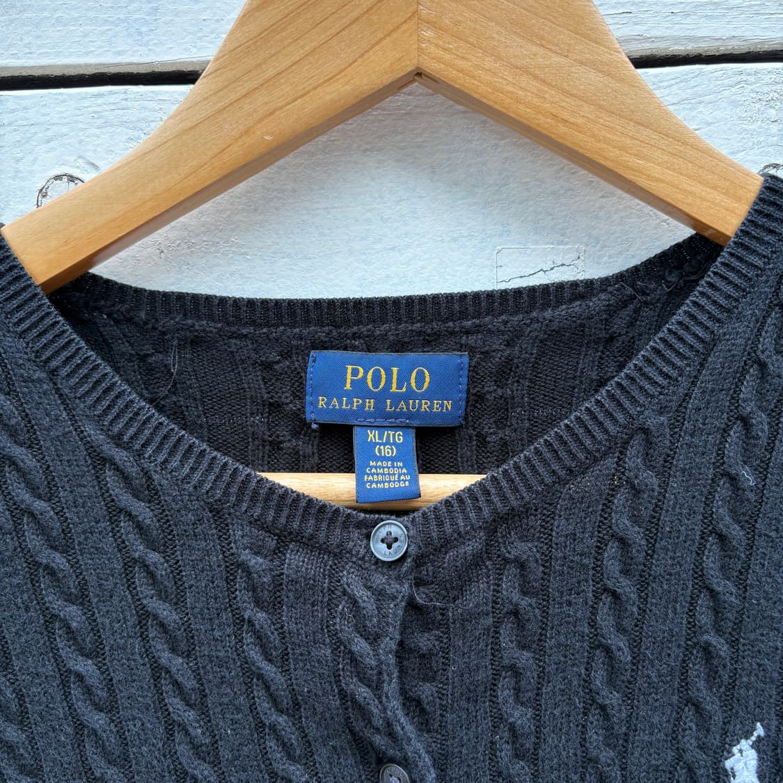 Polo 폴로 케이블 꽈배기 니트 가디건 상품이미지4
