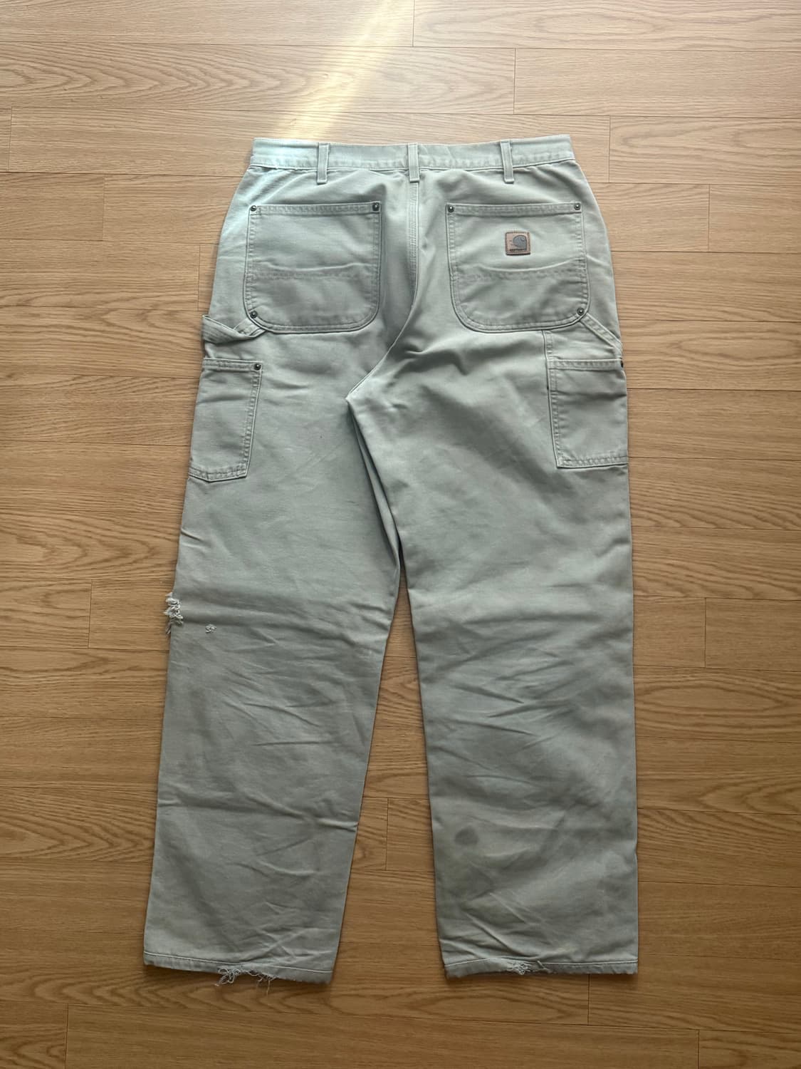 칼하트 더블니 베이지 데미지 팬츠 34/36 상품이미지4