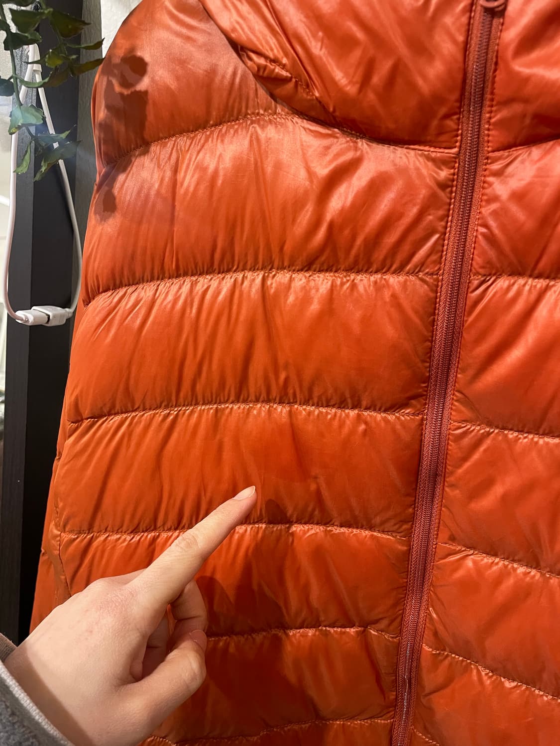 오렌지 오버핏 경량패딩 상품이미지7