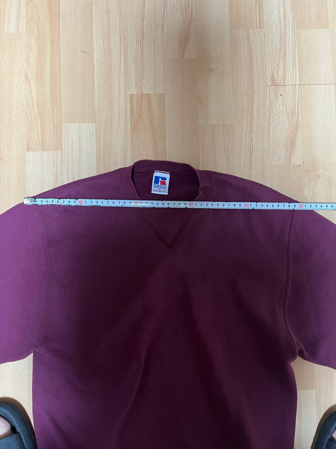 러셀 애슬레틱 90s 빈티지 스웻셔츠 미국제조 와인색 상품이미지8