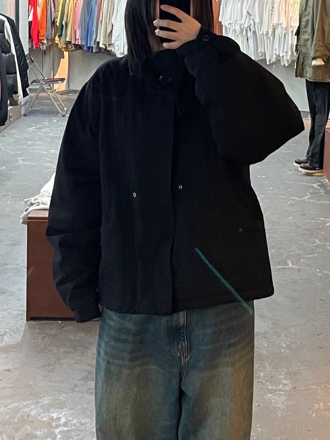 빈티지 블랙 숏 피쉬테일 자켓 H1447 상품이미지1