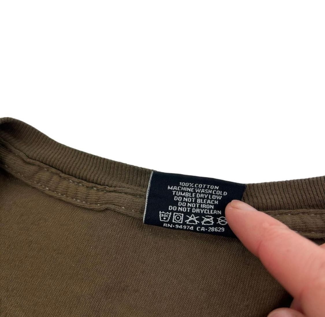 스투시 반팔 L 브라운 카키 상품이미지5