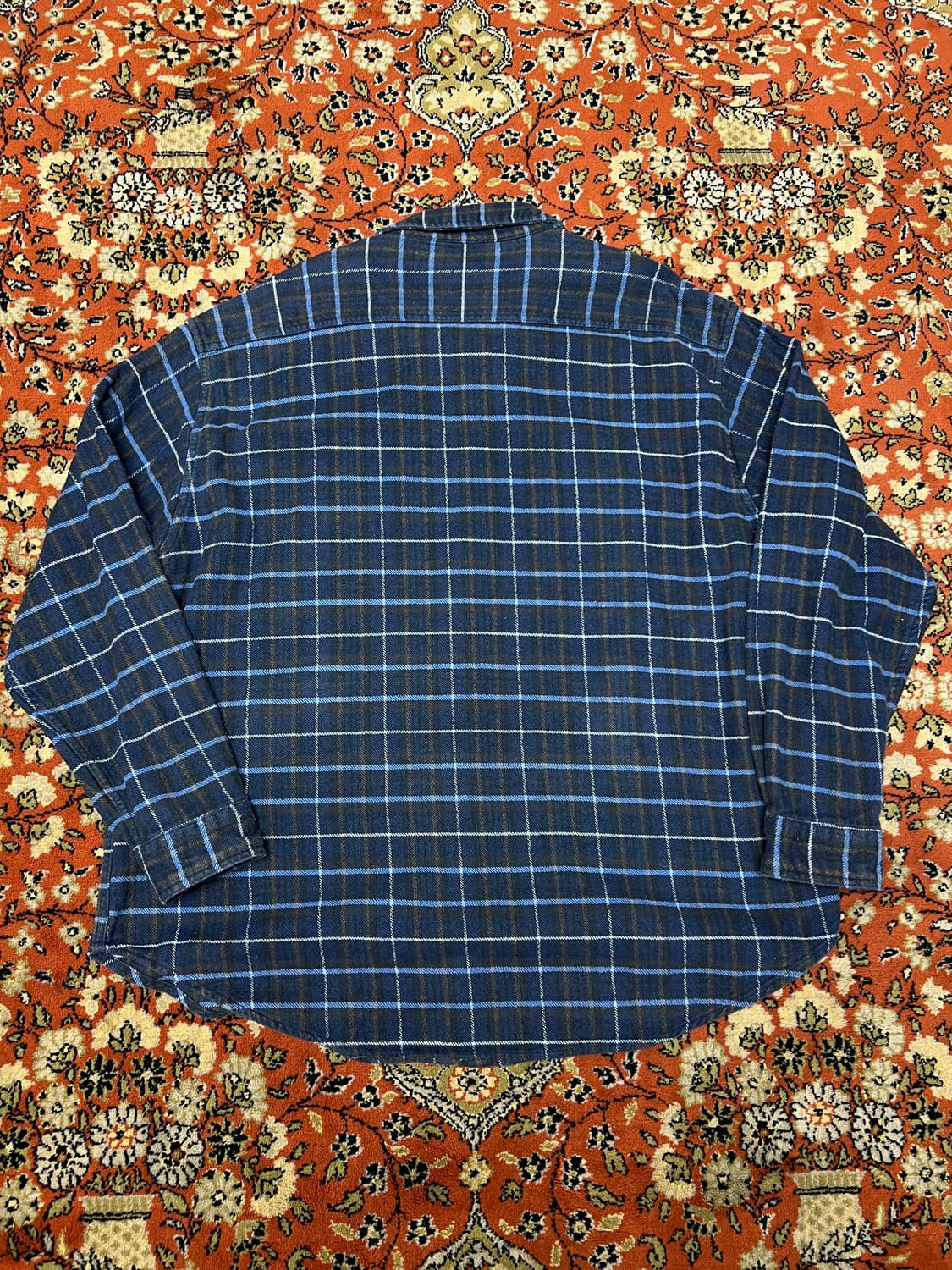 [XXL] Northeast Outfitters 네이비 체크 플란넬 셔츠 상품이미지4