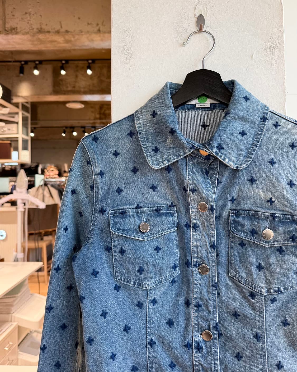 스텔라 매카트니 데님 패턴 자수 자켓  상품이미지4