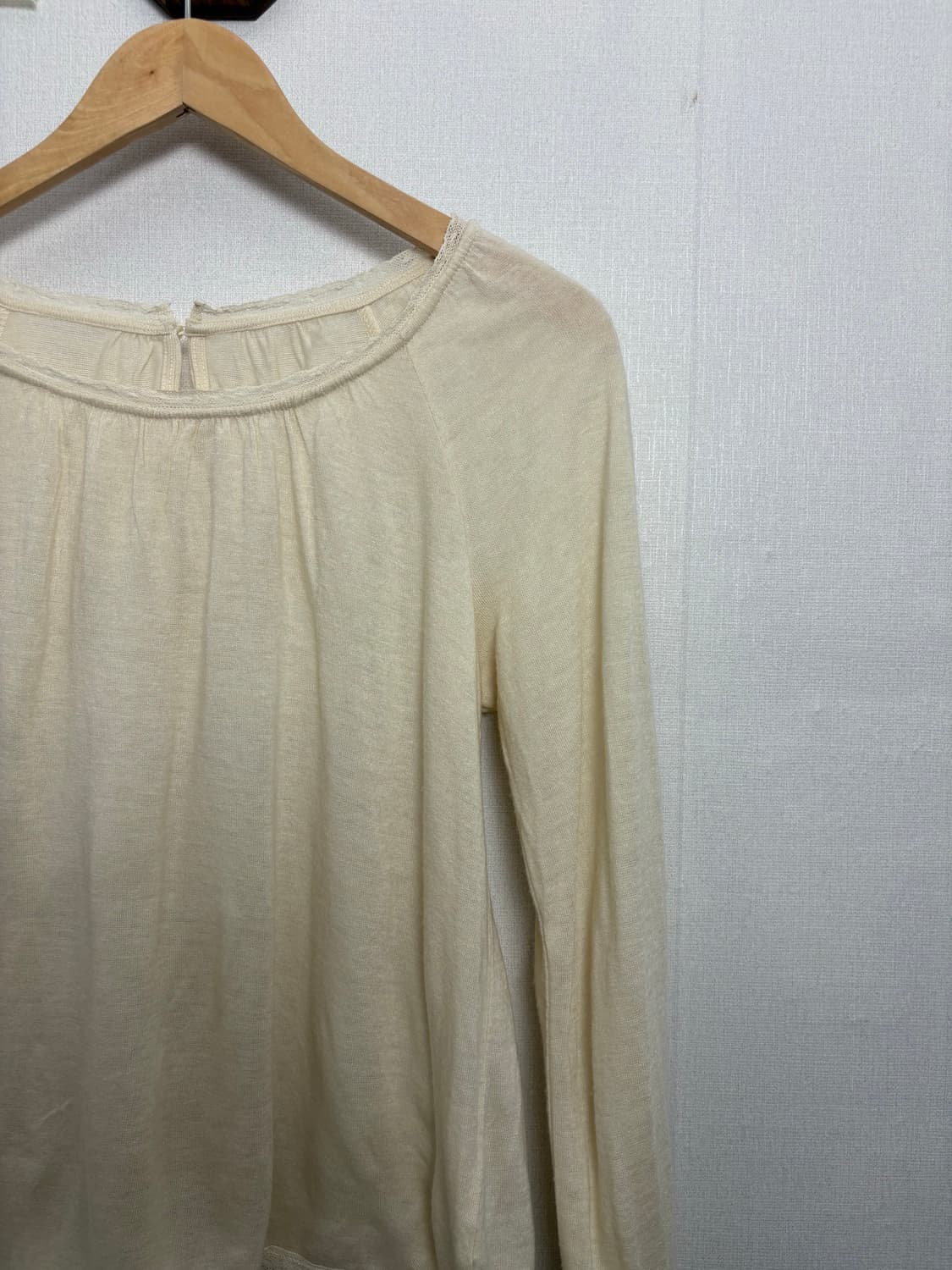 아이보리 레이스 니트 티셔츠 상품이미지7