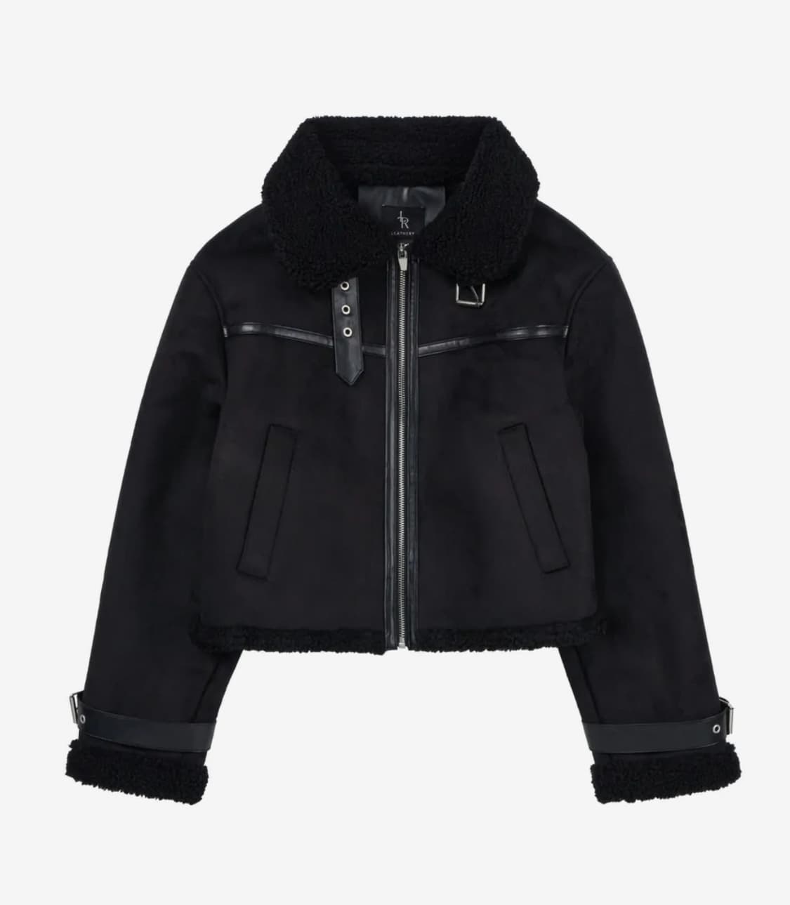 레더리 오블리크 스웨이드 무스탕 자켓 상품이미지1