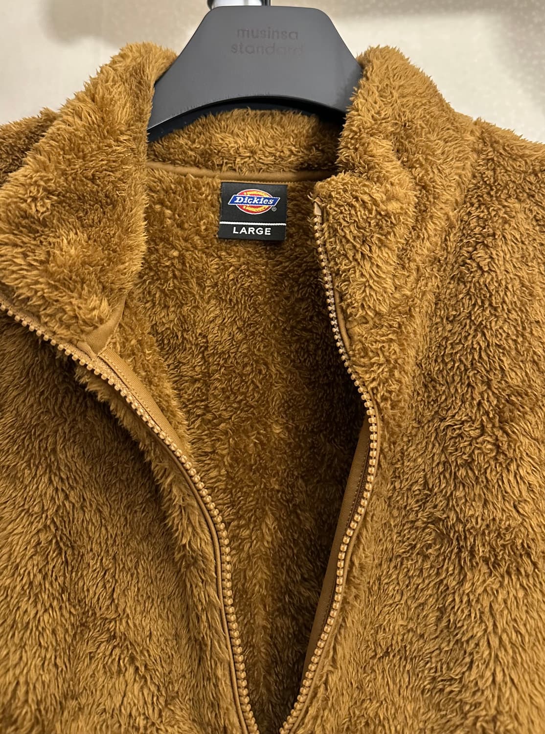 디키즈 Dickies 514 보아 플리스 후리스 집업 브라운 L 상품이미지2