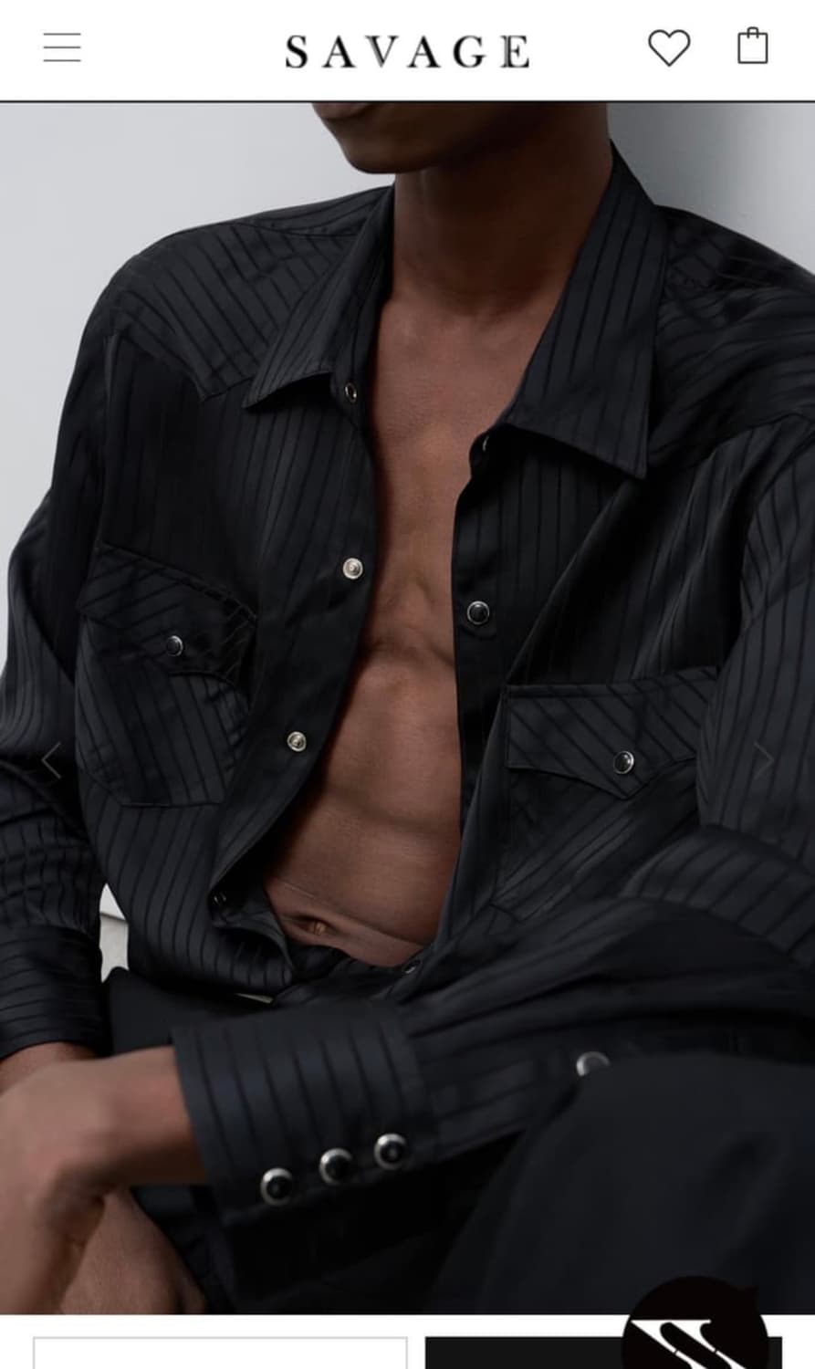 L) 세비지 스트라이프 웨스턴 셔츠 상품이미지1