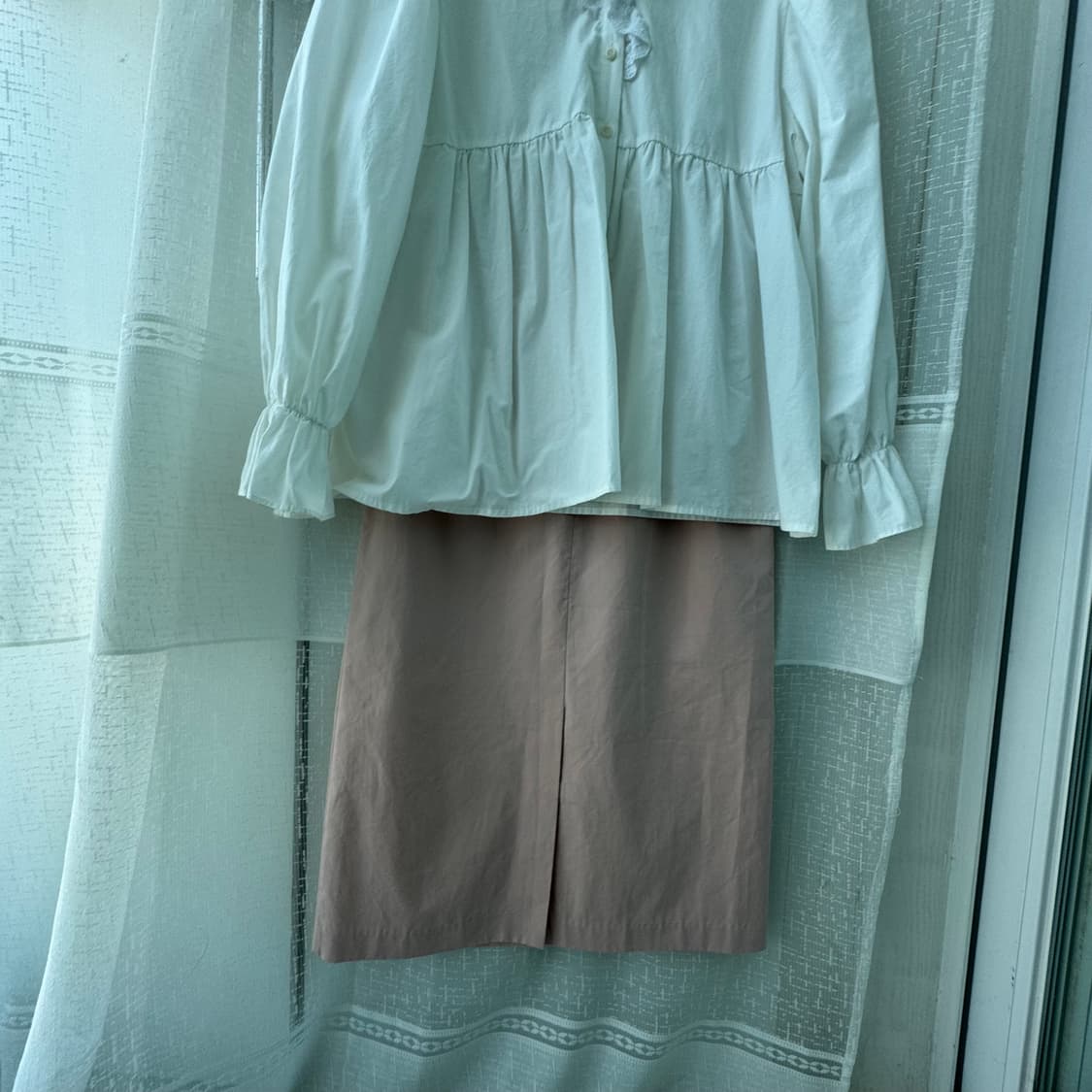 연한핑크 가벼운 면 롱스커트 상품이미지7