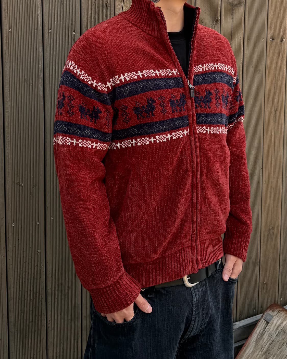 페어아일·노르딕 빈티지 니트집업 상품이미지3