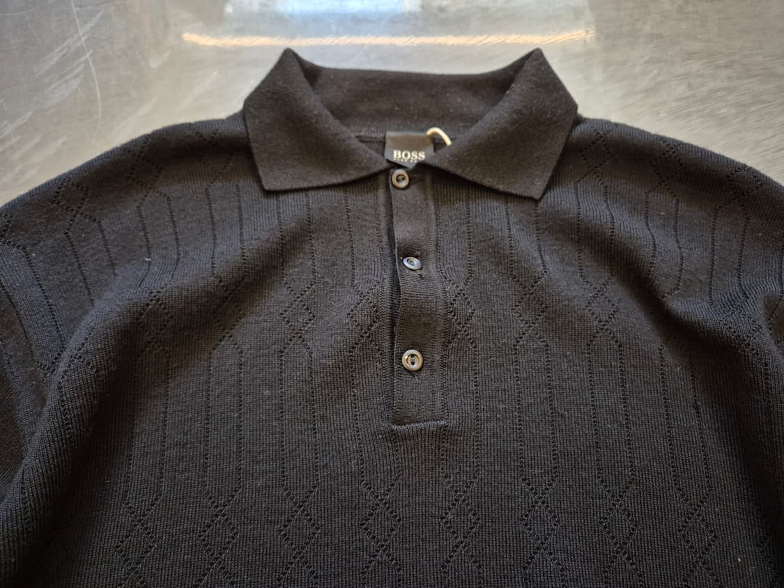 휴고보스 울 카라 니트 상품이미지2