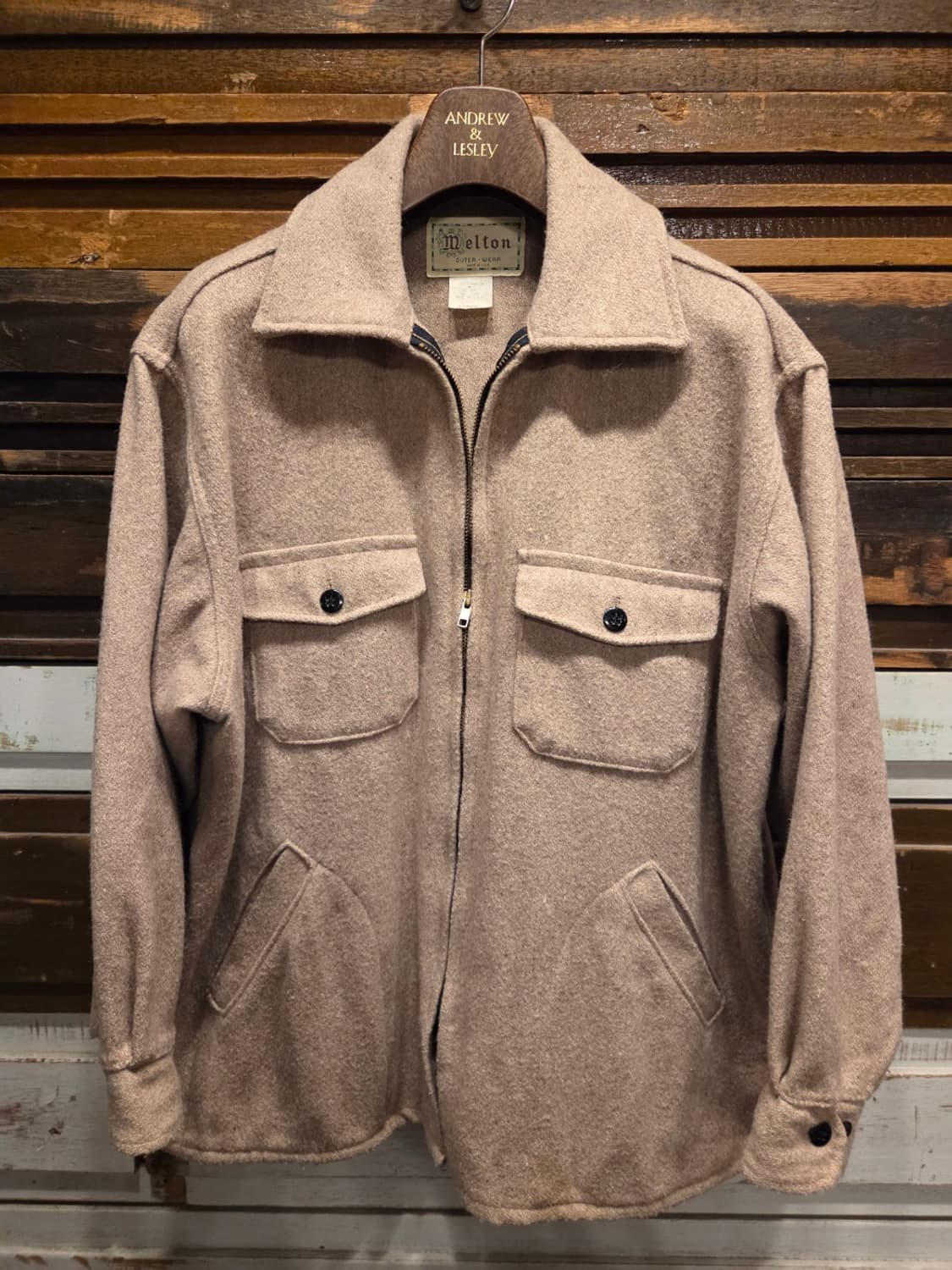 멜톤 헤비멜톤울 트러커자켓  상품이미지1