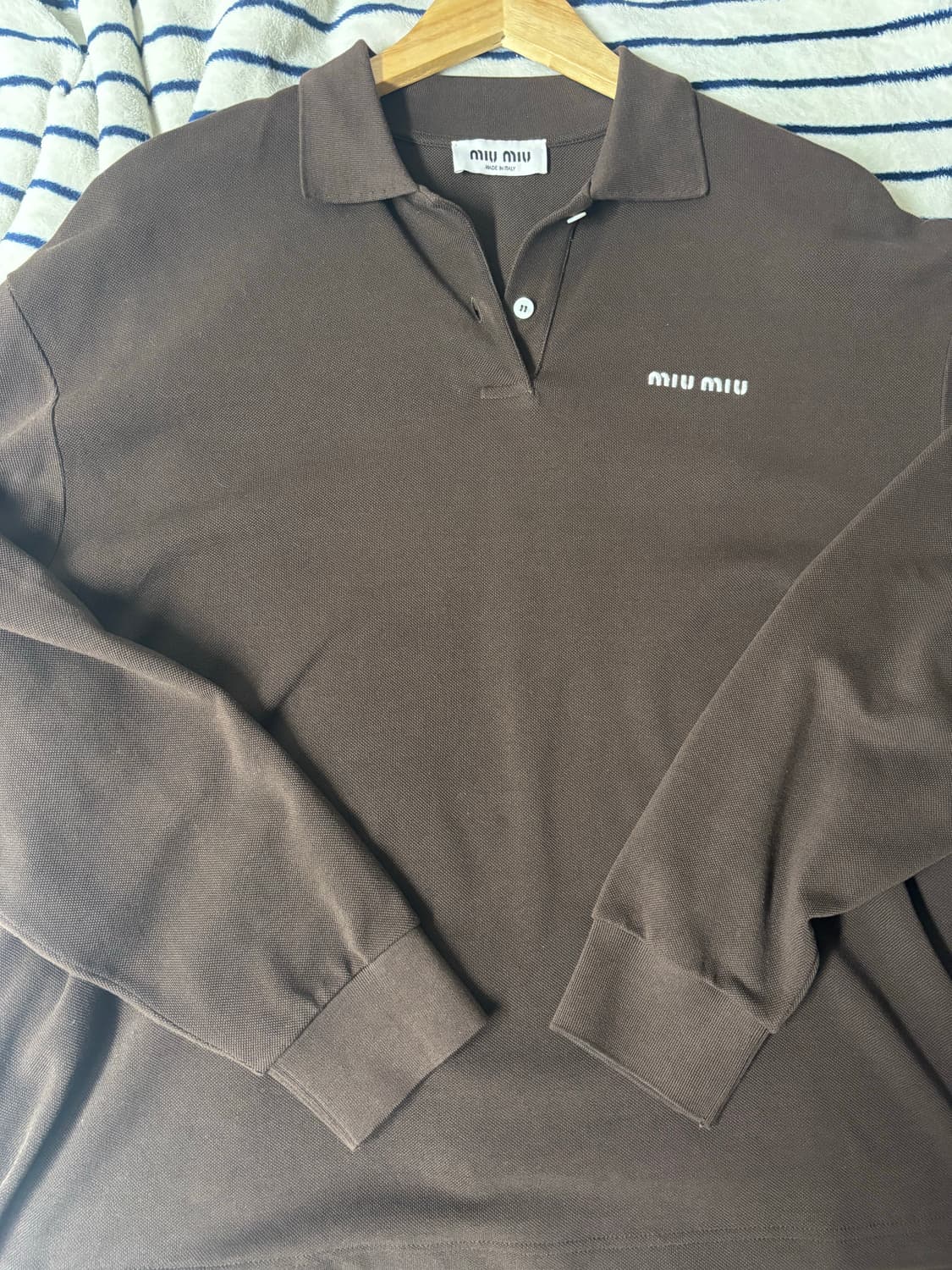 Miumiu 코튼 피케 pk티 폴로 셔츠 상품이미지2