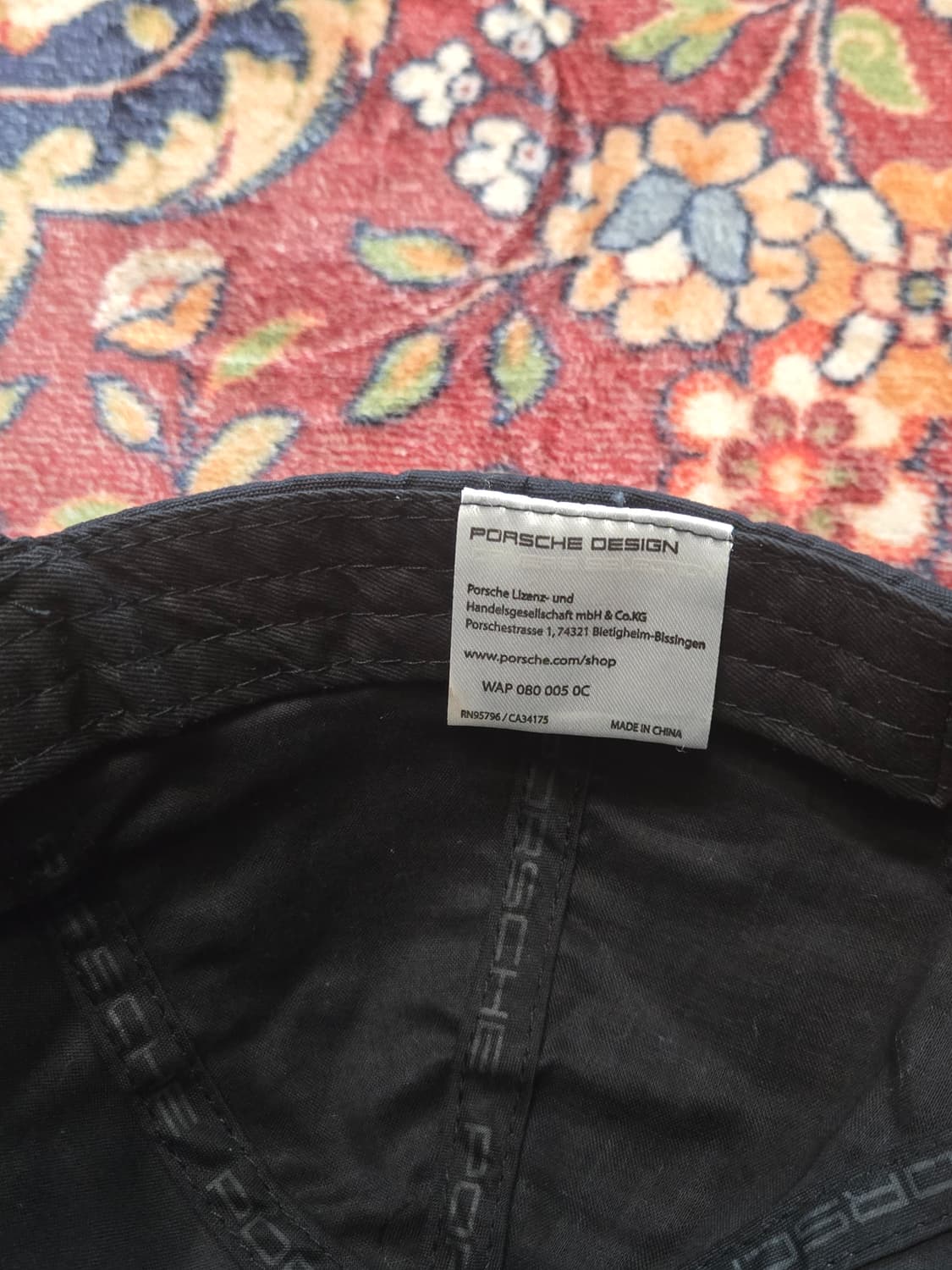 포르쉐 디자인 오리지널 크레스트 볼캡 블랙 상품이미지8