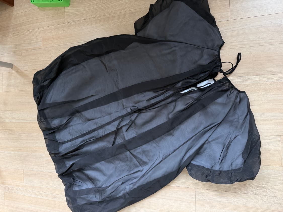 COSMOSS volume mini dress (sheer black) 상품이미지7