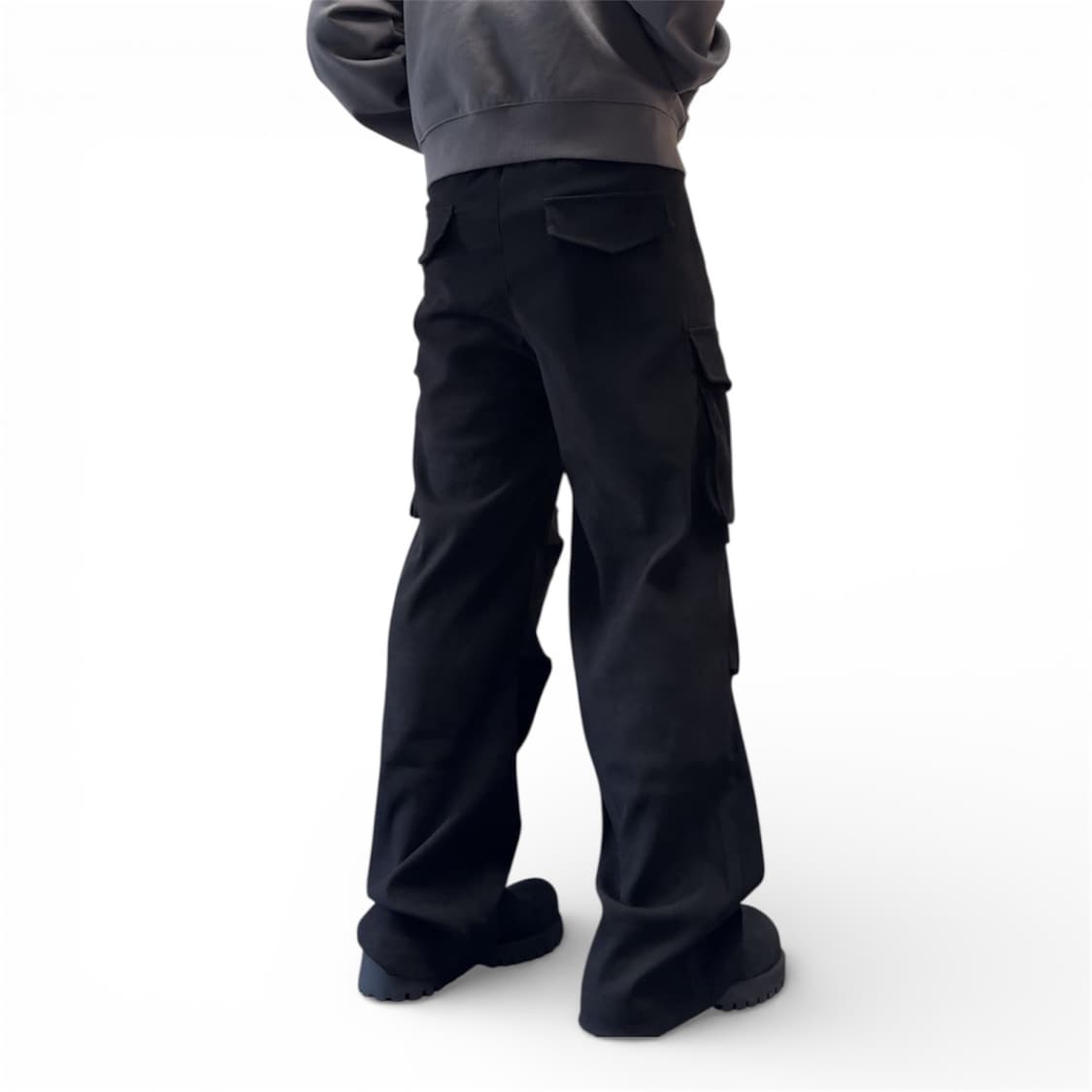 블랙 디테일 카고팬츠 상품이미지4