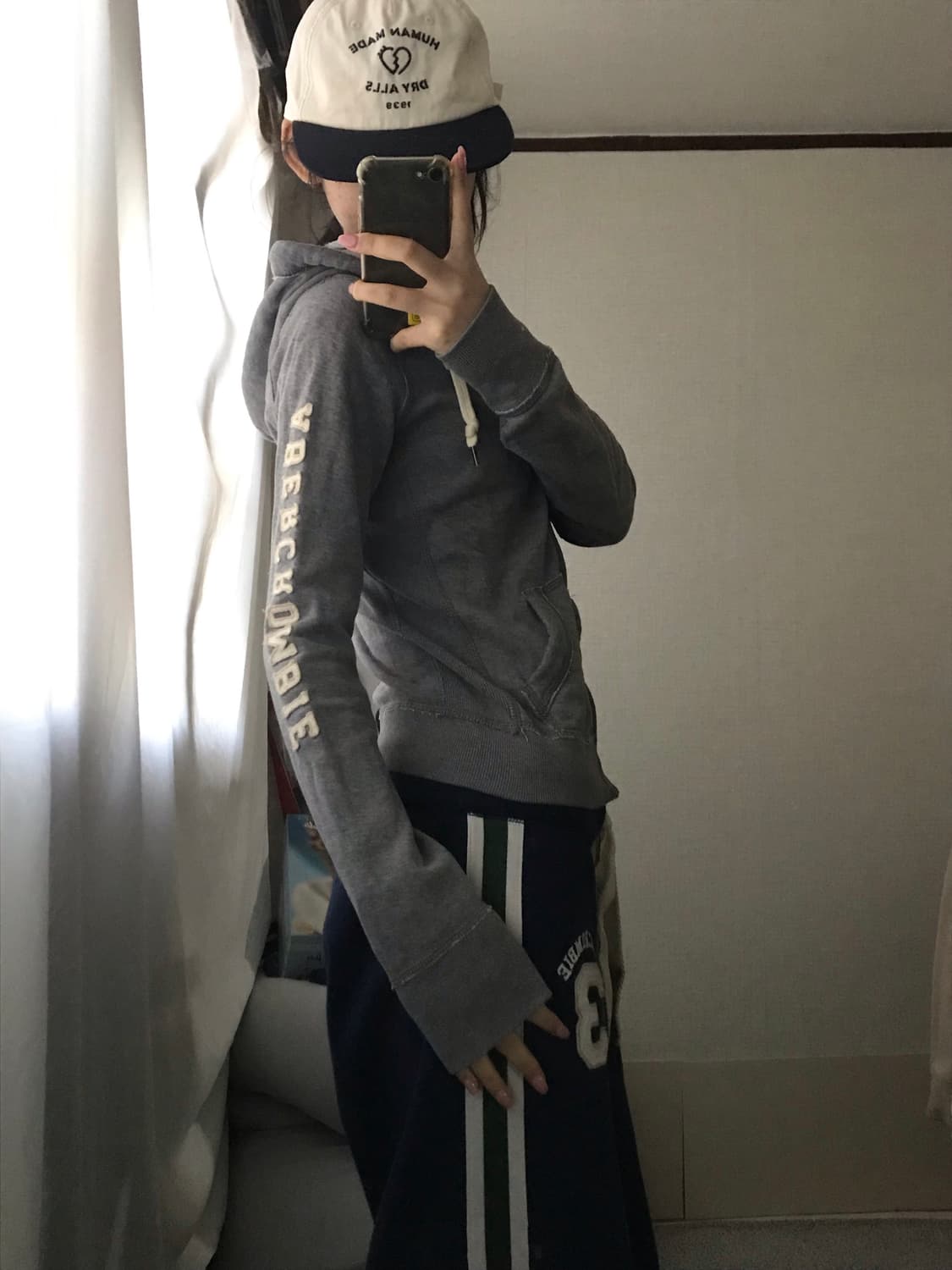 아베크롬비 그레이 슬림핏 후드집업 상품이미지3