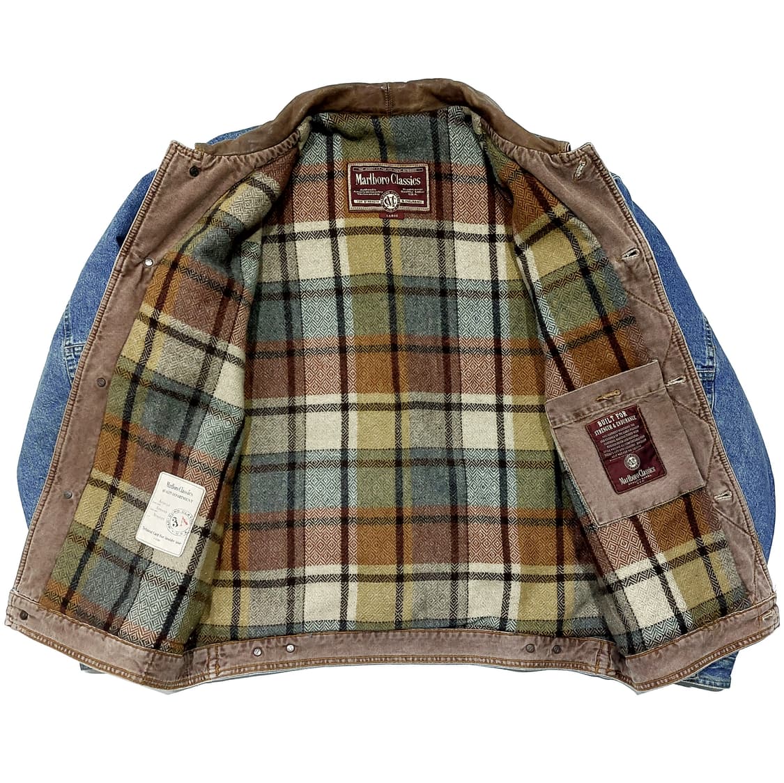 말보로 클래식 데님 자켓 italy made L (105) 울 라이닝 상품이미지7