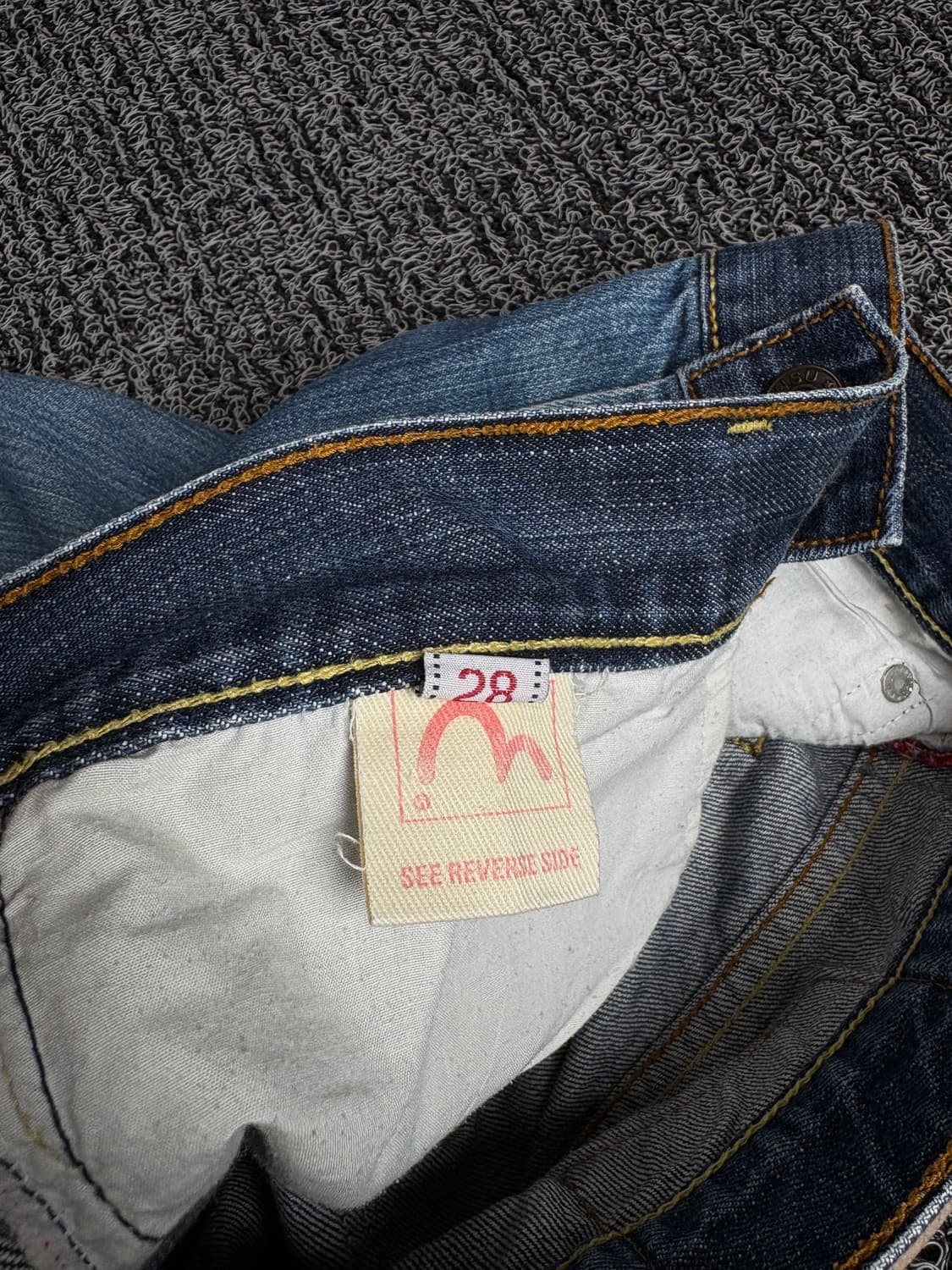 에비수 일판 og 패티워크드 신치백 데님 팬츠 2141 상품이미지3