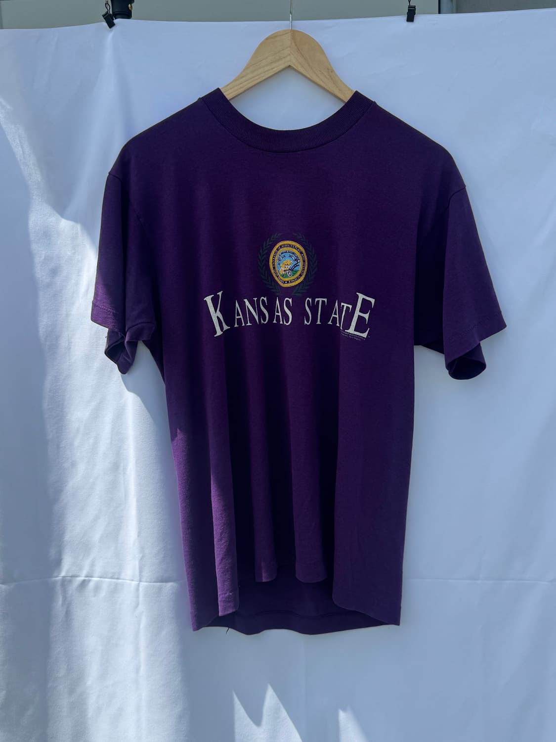 90s USA Kansas State 빈티지 티 L 상품이미지1