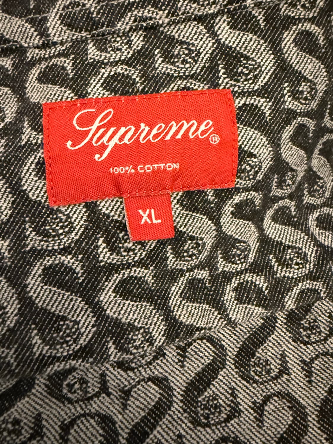 슈프림 모노그램 데님셔츠 자켓 블랙 XL 상품이미지3