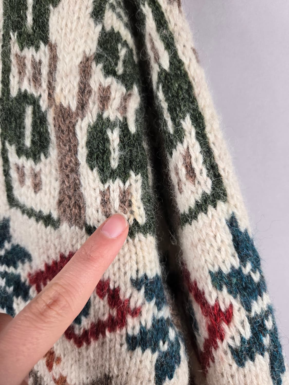 [무료배송] 다람쥐 크리스마스 노르딕 양모 울100 일본 스웨터 니트 상품이미지3