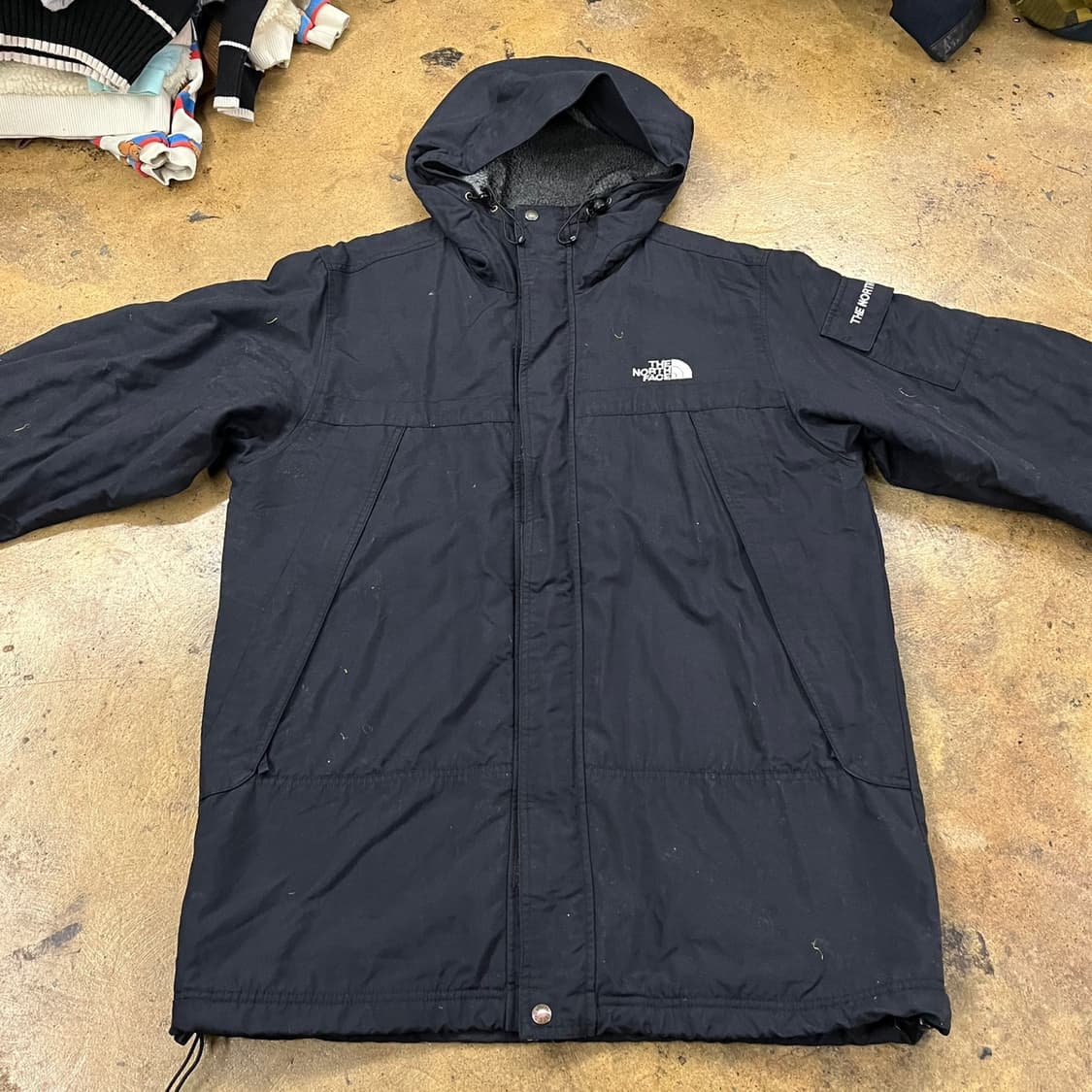 [정품/105] 노스페이스 블랙 바람막이 자켓 b14 상품이미지3