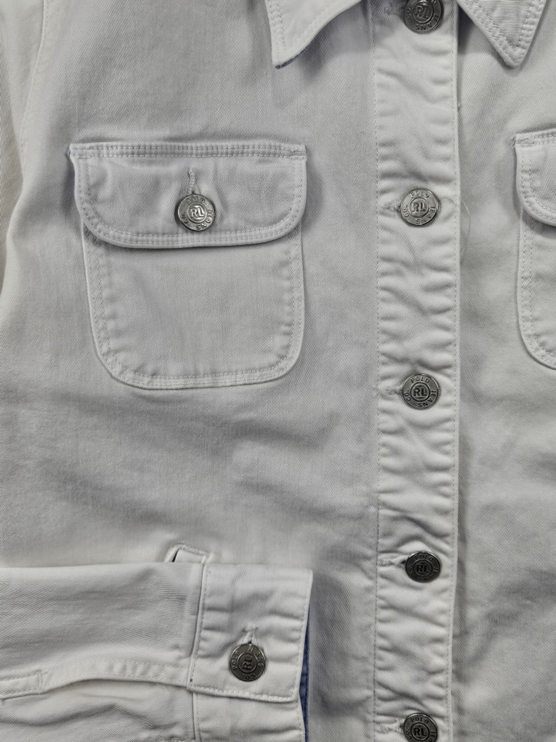 폴로 진스 컴퍼니 화이트 스판 데님 워크 자켓 ( L ) / 11813 상품이미지7
