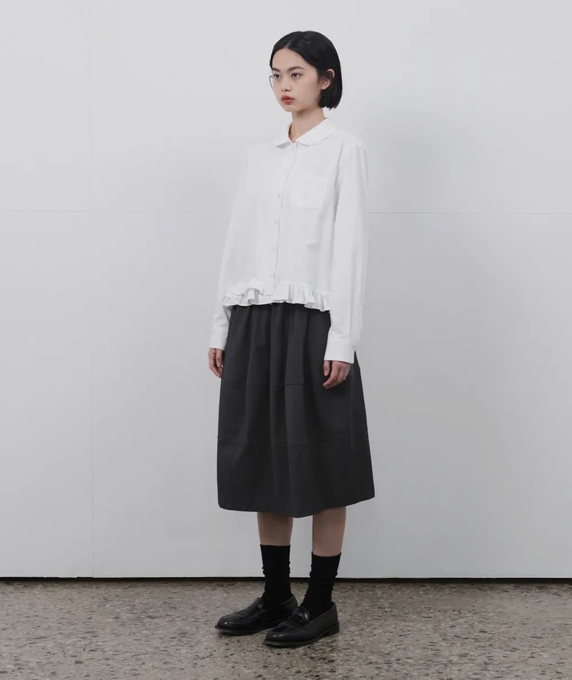 오헤시오 프릴 포켓 블라우스 FRILL POCKET BLOUSE 상품이미지1