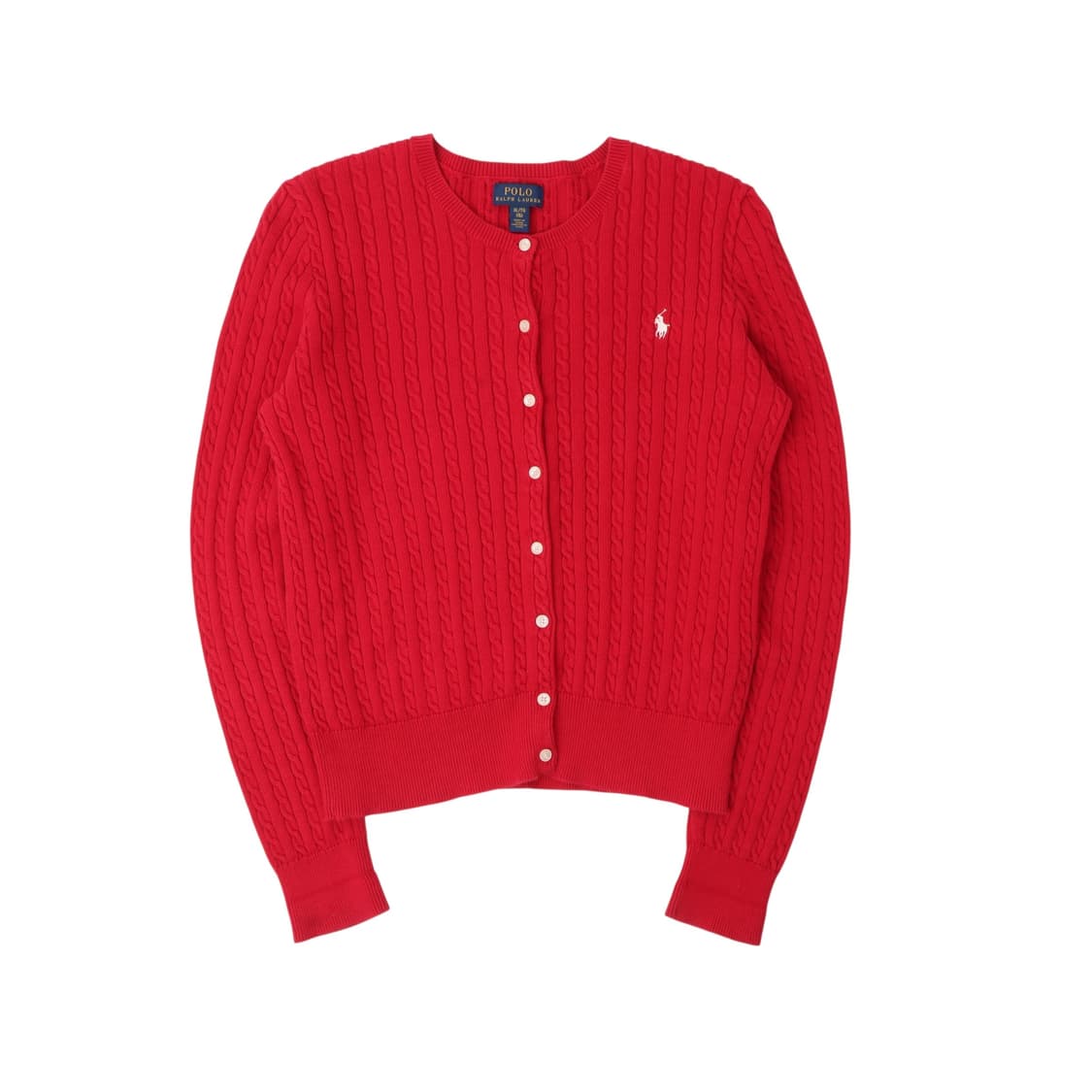 폴로 랄프로렌 레드 케이블 니트 가디건 상품이미지1