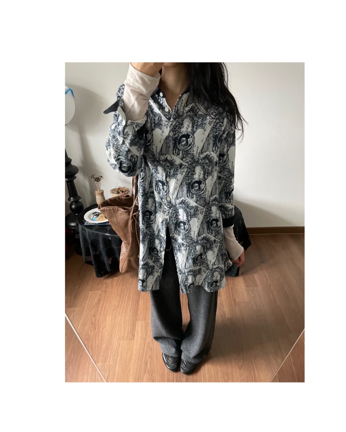 anime patterned shirt one-piece 상품이미지6
