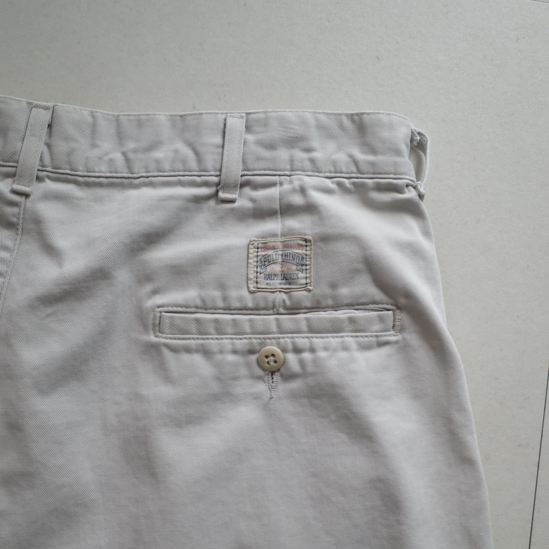 90s  폴로 랄프로렌 MADE IN USA 어센틱 사각탭 투턱 치노쇼츠 상품이미지1