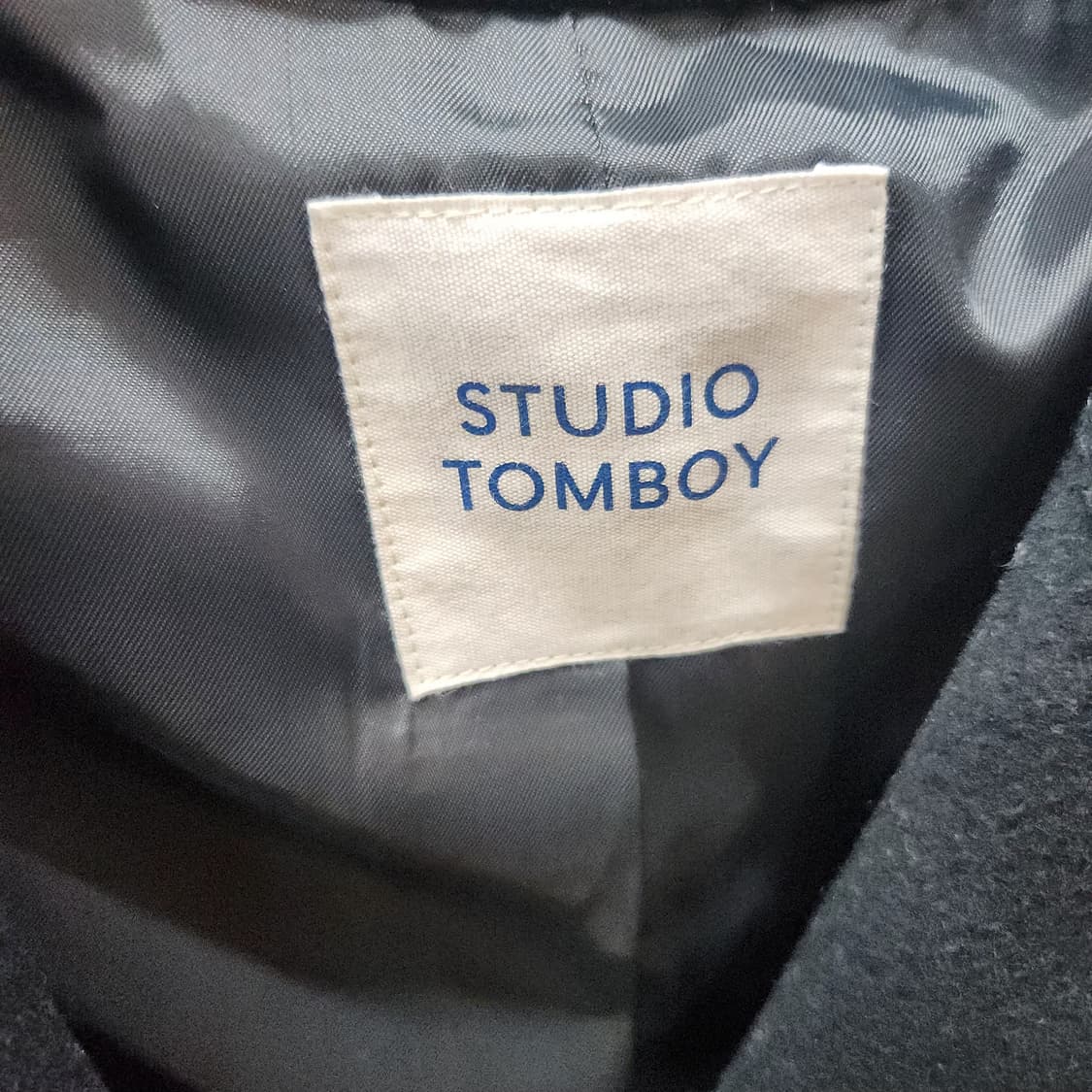 스튜디오톰보이 다크그린 롱 모혼방 코트 XL 상품이미지5