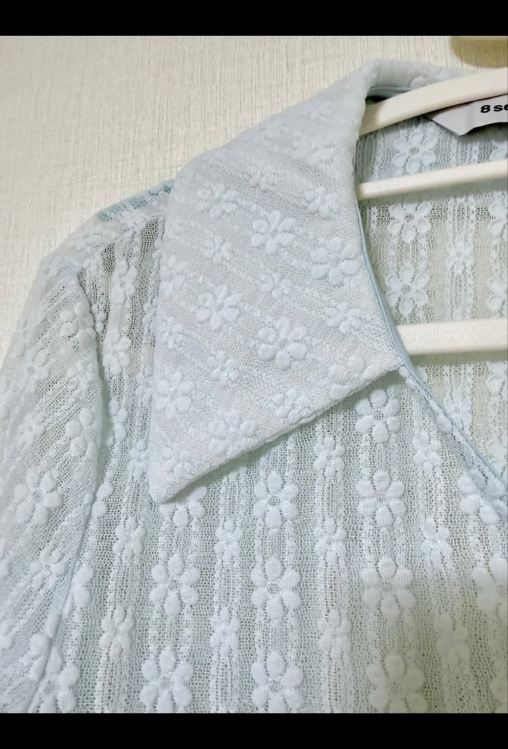 에잇세컨즈 플라워 스카시 가디건 skyblue cardigan 상품이미지4