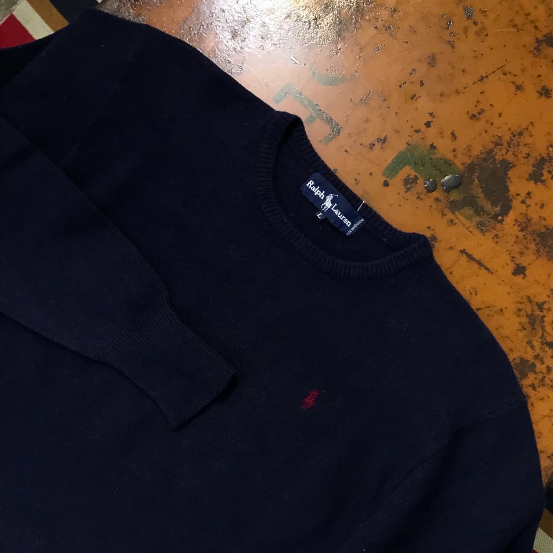 폴로랄프로렌 네이비 울 니트 남성 102 여성 프리사이즈  상품이미지3