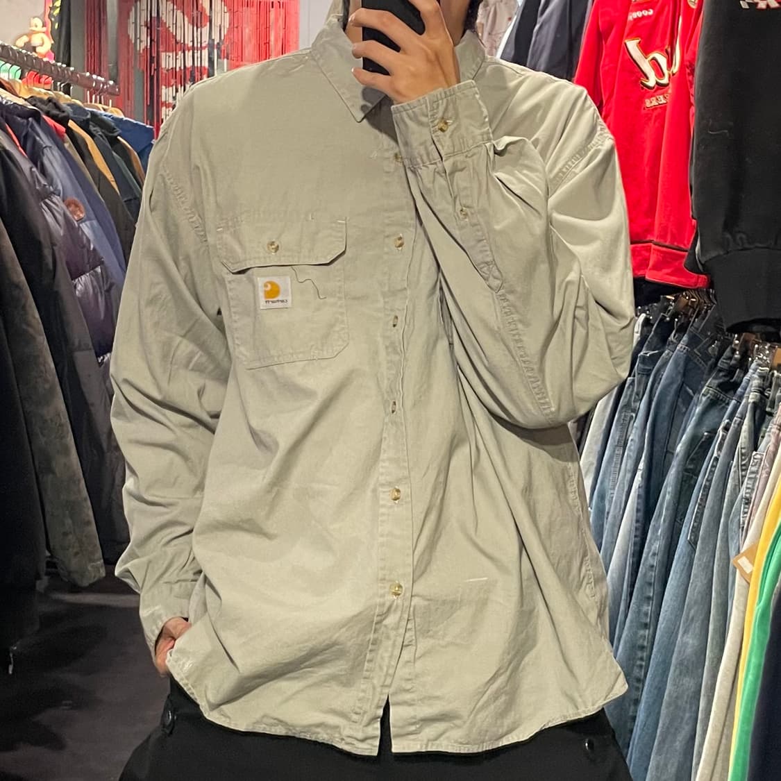 [IM] carhartt 칼하트 라이트그레이  긴팔셔츠 상품이미지2