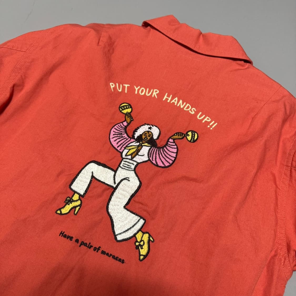 SLY x NIJEL GRAPH 오렌지 양면 자수로고 코튼 쇼트 블루종 상품이미지5