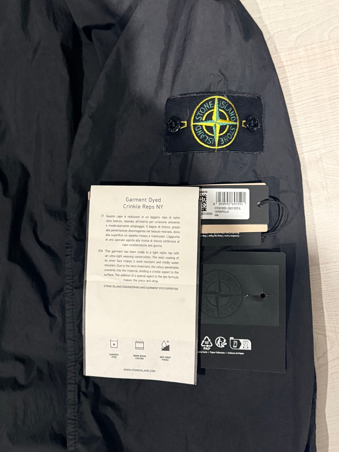 [XL] 25SS 스톤아일랜드 크링클랩스 바람막이 상품이미지2